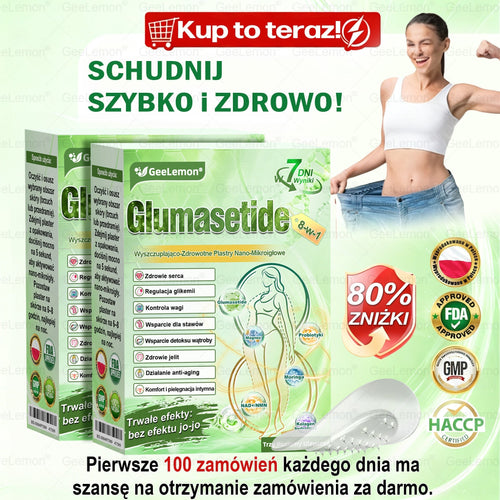 ⭐Oficjalny Sklep | 🇵🇱 𝐆𝐞𝐞𝐥𝐞𝐦𝐨𝐧® Glumasetide 8 w 1 Smukły i Zdrowy Nano Plaster z Mikronakłuciami ✅ Na otyłość, wiotką skórę, cukrzycę, bezdech senny, problemy ze stawami i wiele więcej
