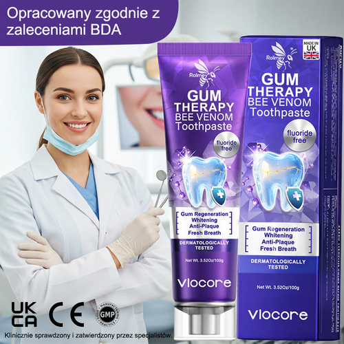 🌟Rolimey® VioCore Pasta do Zębów z Jadłem Pszczelim do Leczenia Dentystycznego