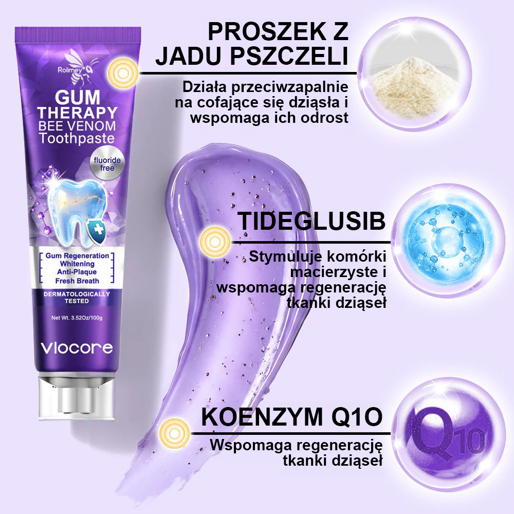 🌟Rolimey® VioCore Pasta do Zębów z Jadłem Pszczelim do Leczenia Dentystycznego